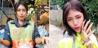 被封最美清潔工!她化濃妝「認真掃地收垃圾」爆紅 工作身影 「正到狂圈33萬粉絲」
