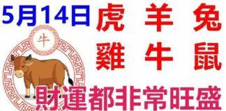 5月14日生肖運勢_虎、羊、兔大吉