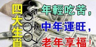 四大生肖:年輕吃苦,中年運旺,老年享福